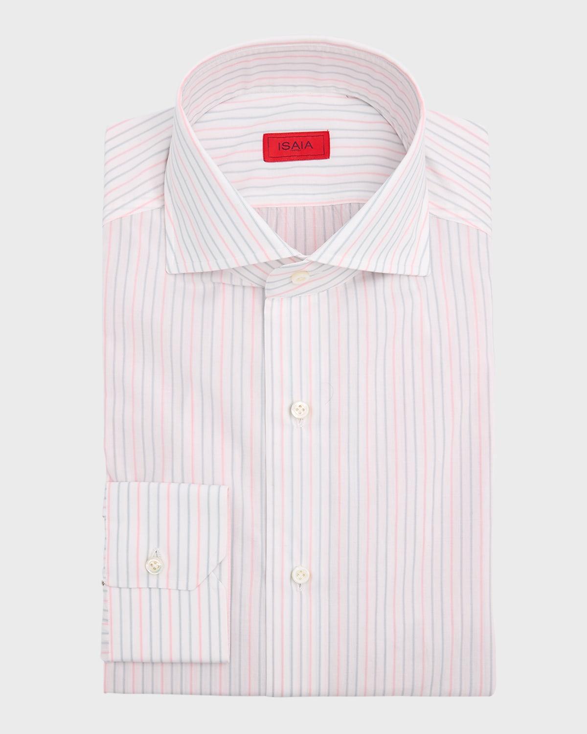 Mens Cotton Pinstripe Dress Shirt Product Image