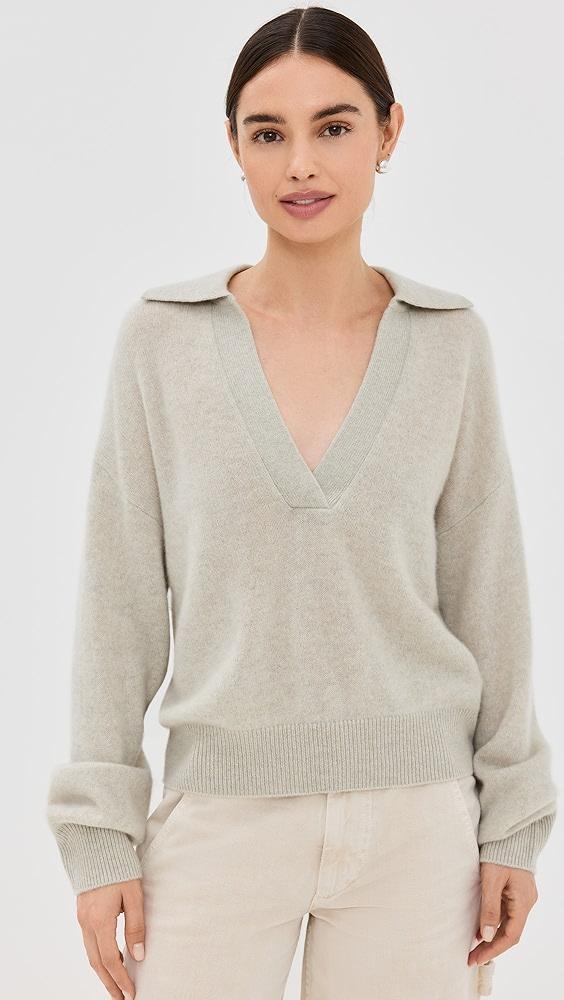 Le Kasha Jackson Brushed Cashmere Open Collar Sweater | Shopbop Product Image