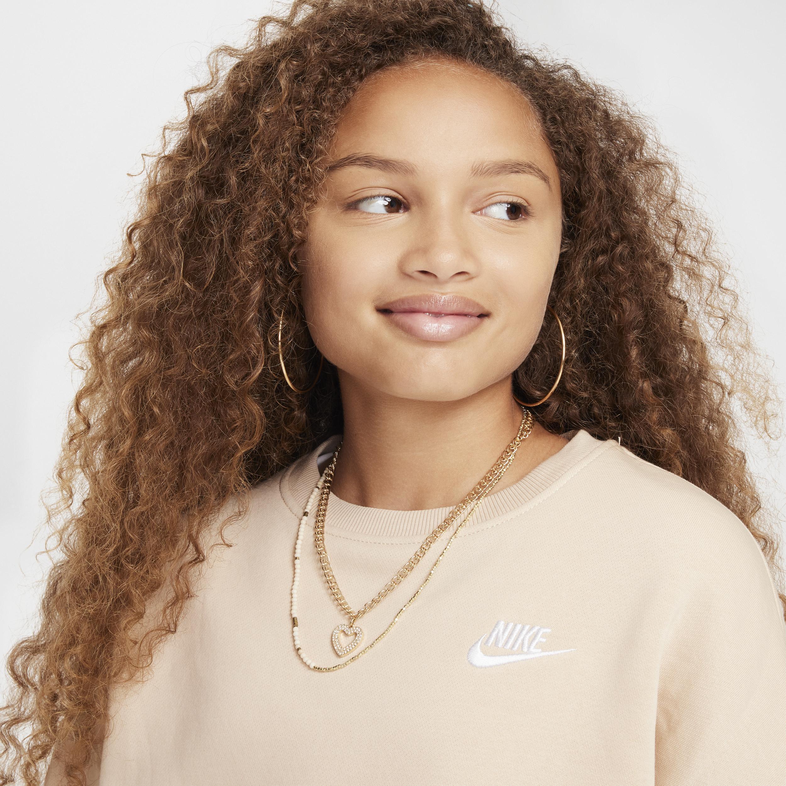 Women's Nike Sportswear Club Fleece Girls' Boxy Crew-Neck Sweatshirt Product Image