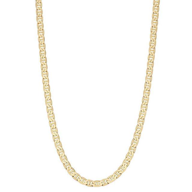 Mens 14k Gold Plated Mariner Chain Necklace Yellow Product Image