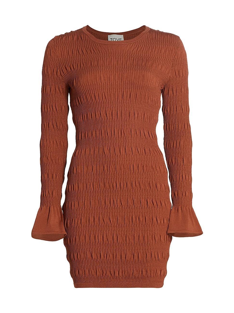 Womens Juno Ribbed & Ruched Minidress Product Image