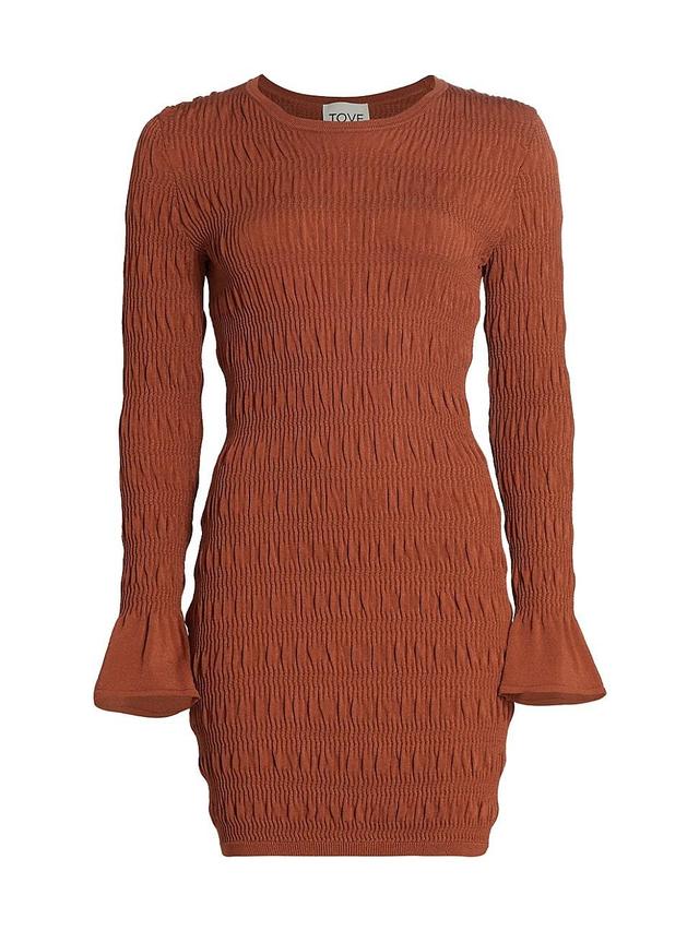 Womens Juno Ribbed & Ruched Minidress Product Image