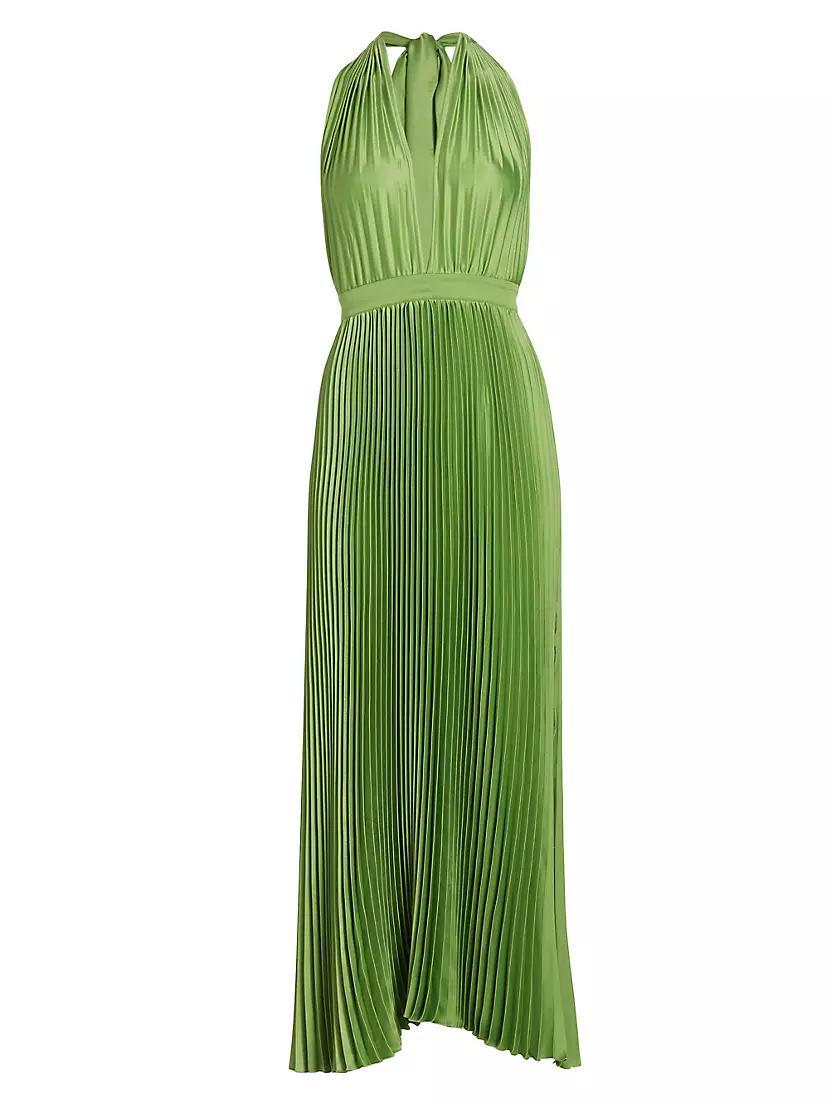 Les Éléments Moderniste Pleated Halter Gown Product Image