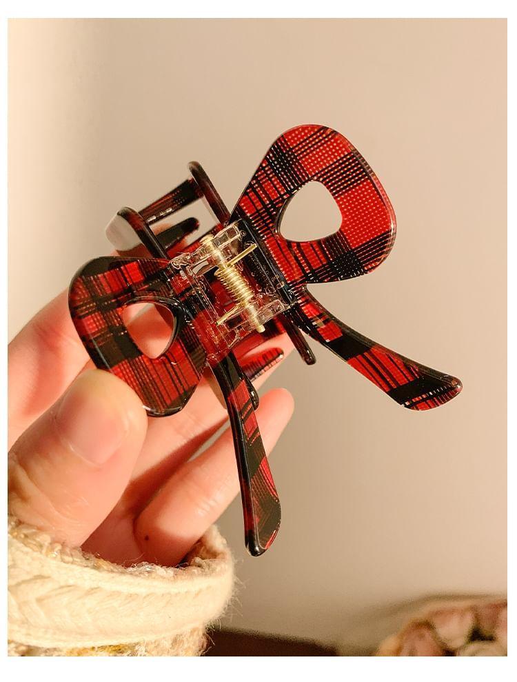 Plaid Bow Hair Claw Product Image