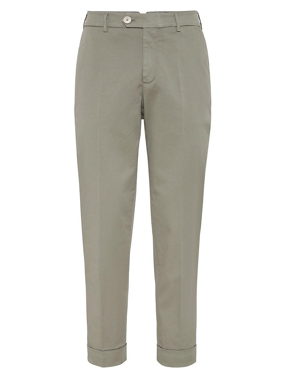 Mens Garment Dyed Italian Fit Trousers Product Image