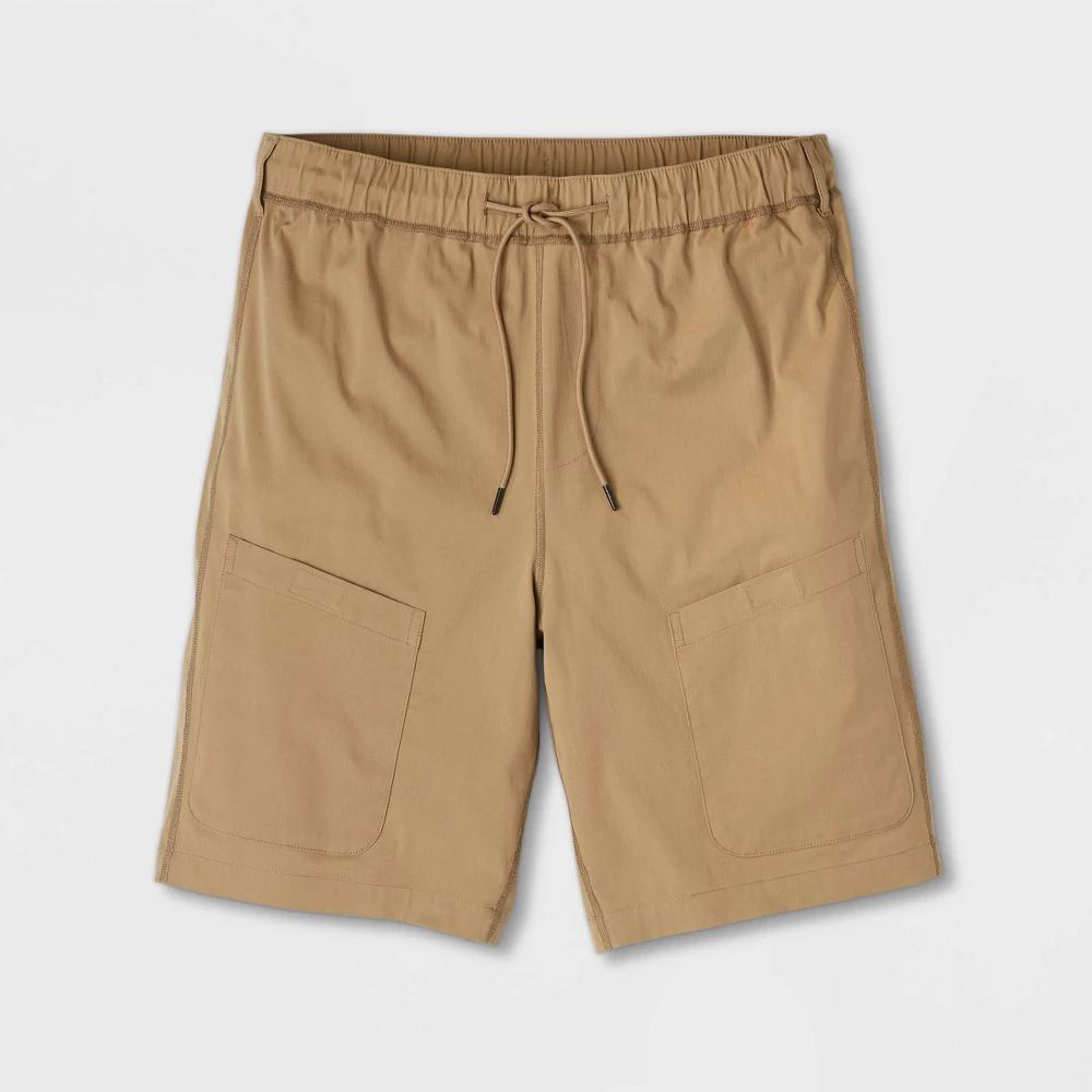 Mens Adaptive Seated Fit 9.5 Tech Chino Shorts - Goodfellow & Co Sculptural Tan L Product Image