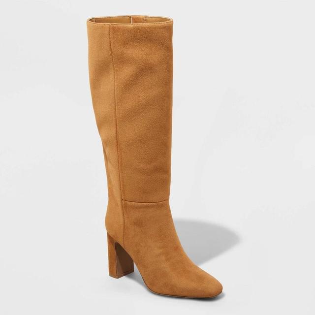 Womens Livia Stovepipe Tall Boots - A New Day Cognac 8 Product Image