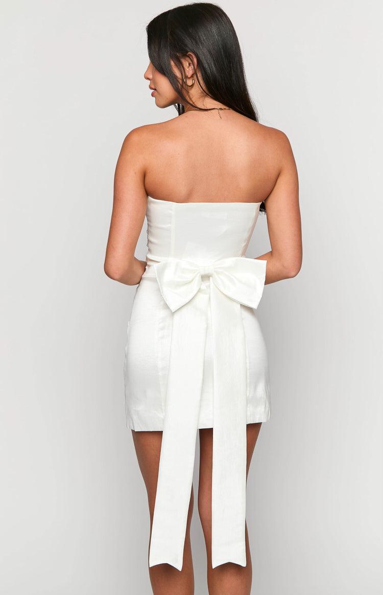 Frosting White Strapless Mini Dress Product Image