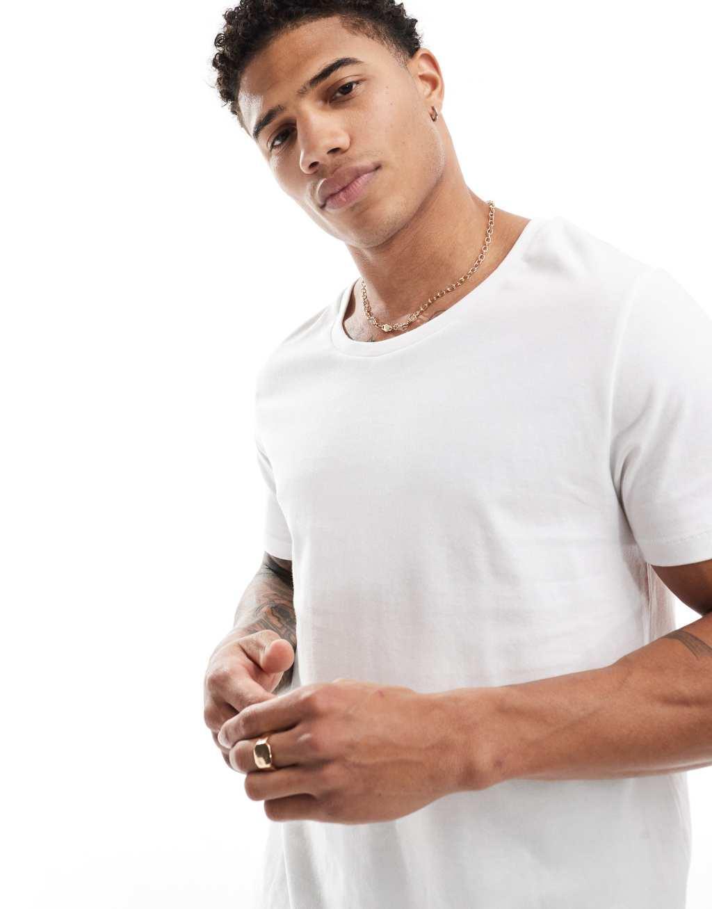 ASOS DESIGN essential scoop neck t-shirt in white Product Image