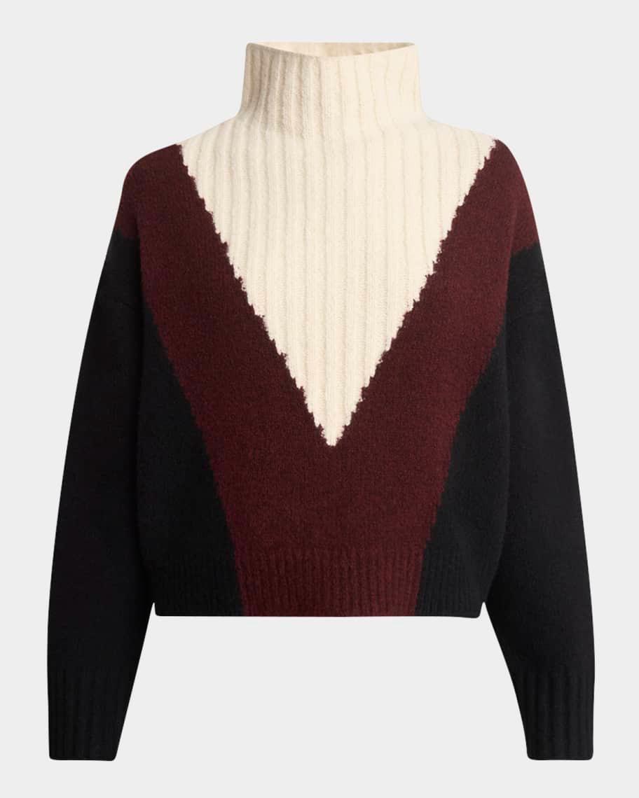 Alma Graphic Cashmere Turtleneck Sweater Product Image