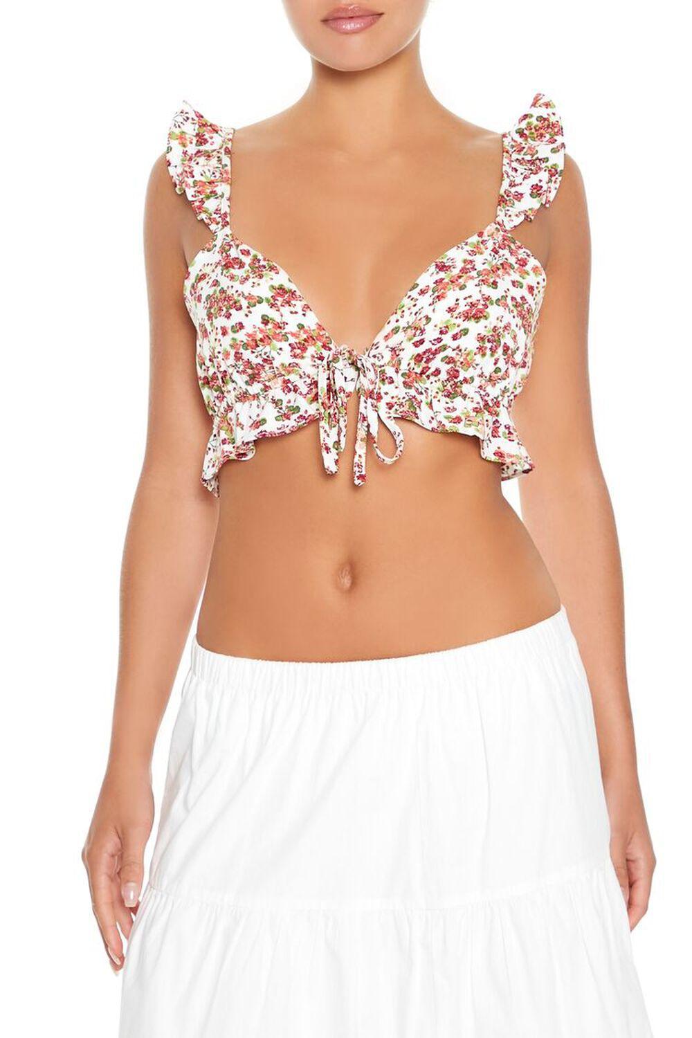 Floral Print Cropped Cami | Forever 21 Product Image