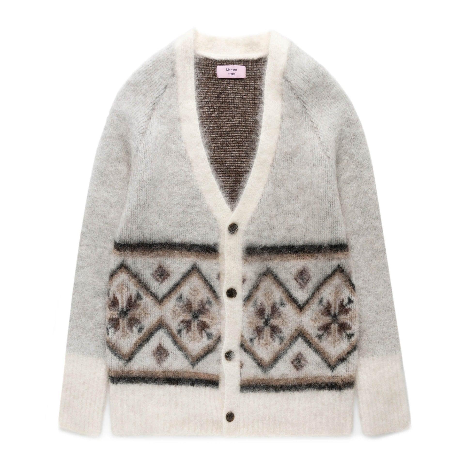 BRUSHED MOHAIR FAIR ISLE CARDIGAN Product Image