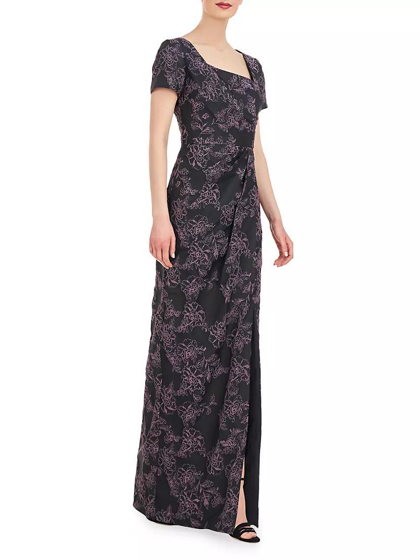 Roslyn Floral Jacquard Gown Product Image