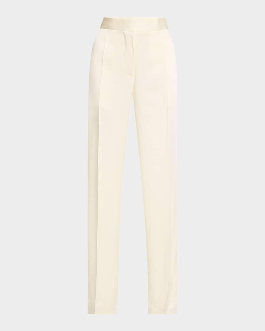 Mid-Rise Straight-Leg Trousers Product Image