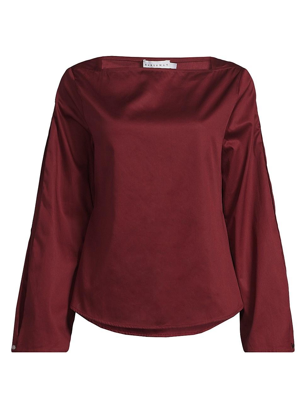 Womens Liora Cotton Sateen Blouse Product Image