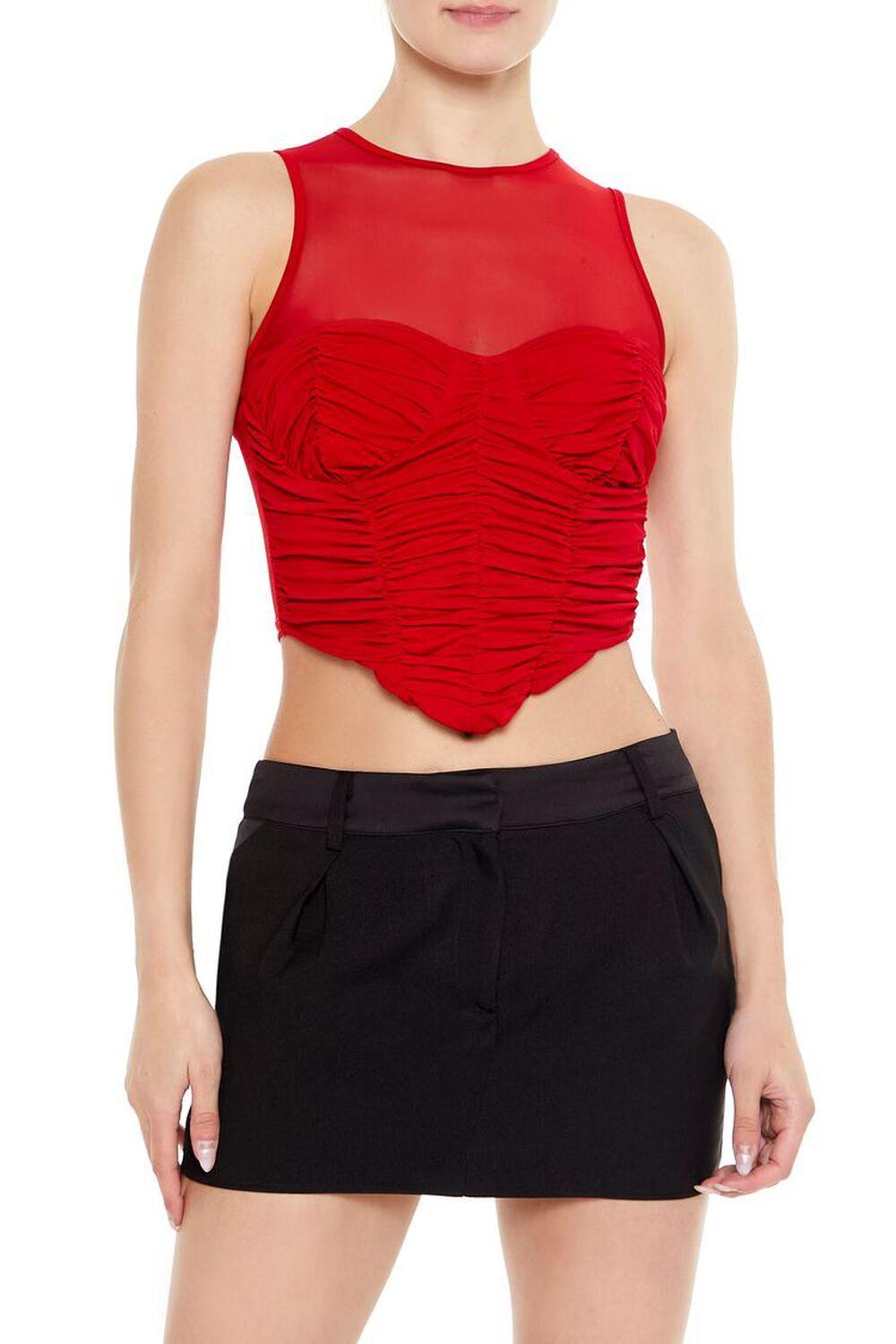 Ruched V-Hem Crop Top | Forever 21 product image