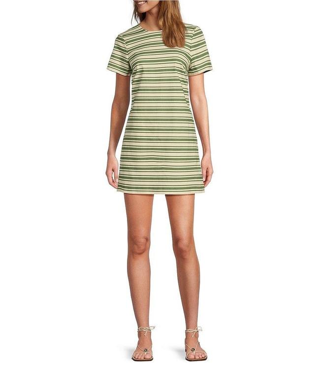 Antonio Melani x The Style Bungalow Palm Short Sleeve Striped Mini Dress Product Image