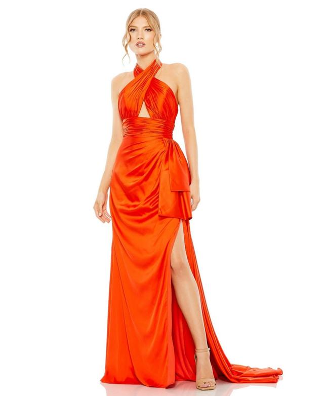 Mac Duggal Gathered Halter Gown Product Image