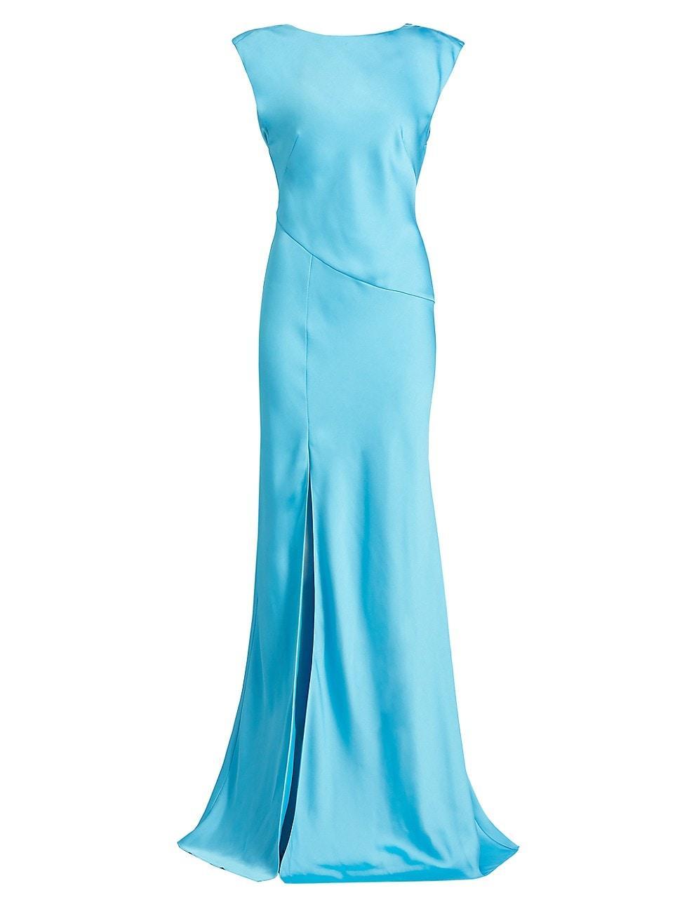 Womens Joanna Satin Cowl-Back Gown Product Image