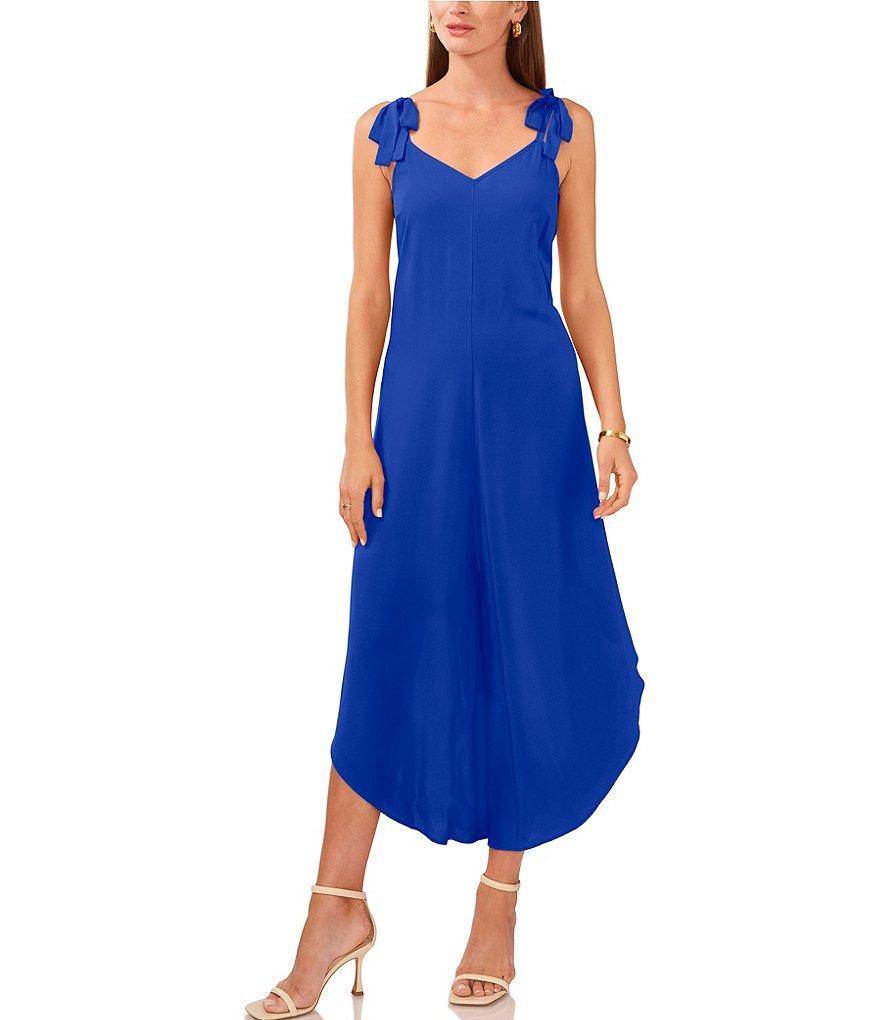 Vince Camuto Tie Shoulder Asymmetrical Hem Jumpsuit Product Image