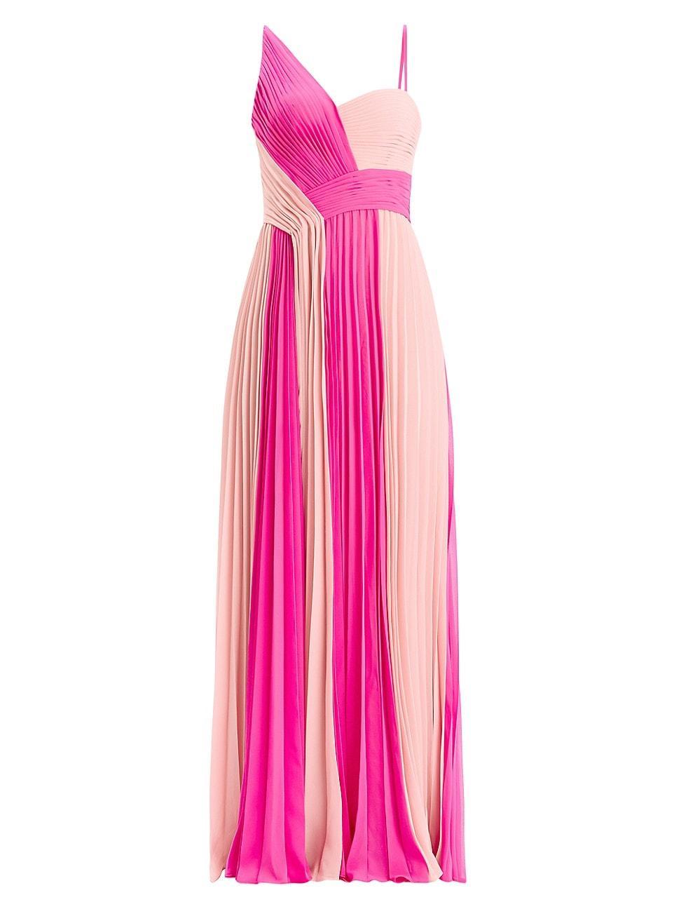 Womens Pleated Two-Toned Gown Product Image