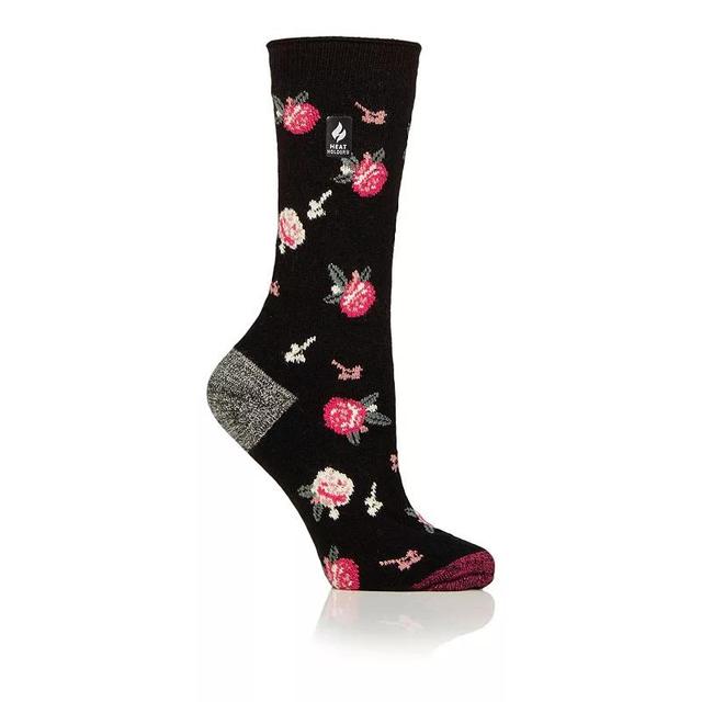 Womens Heat Holders Ultra Lite 3x Warmer Flower Crew Socks Product Image