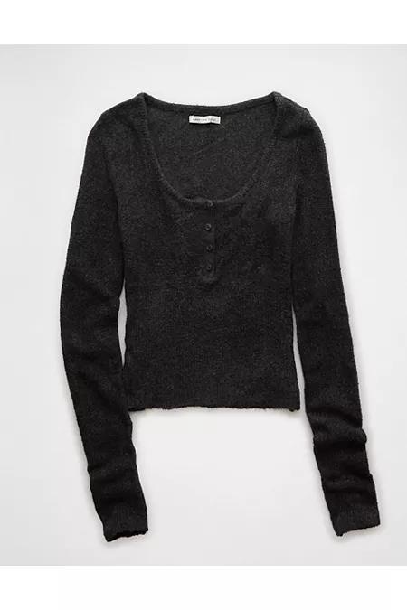 AE Fitted Henley Sweater Womens Product Image