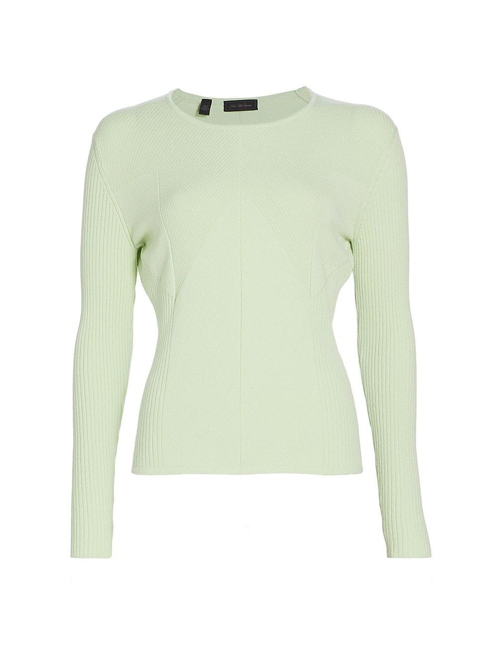 Womens Rib-Knit Crewneck Top Product Image