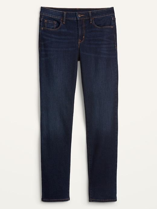 Mid-Rise Power Slim Straight Jeans Product Image