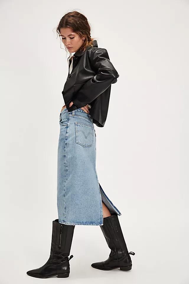 Levi's High-Rise Back Slit Skirt Product Image