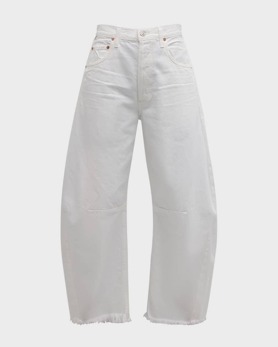 Horseshoe Frayed Jeans Product Image