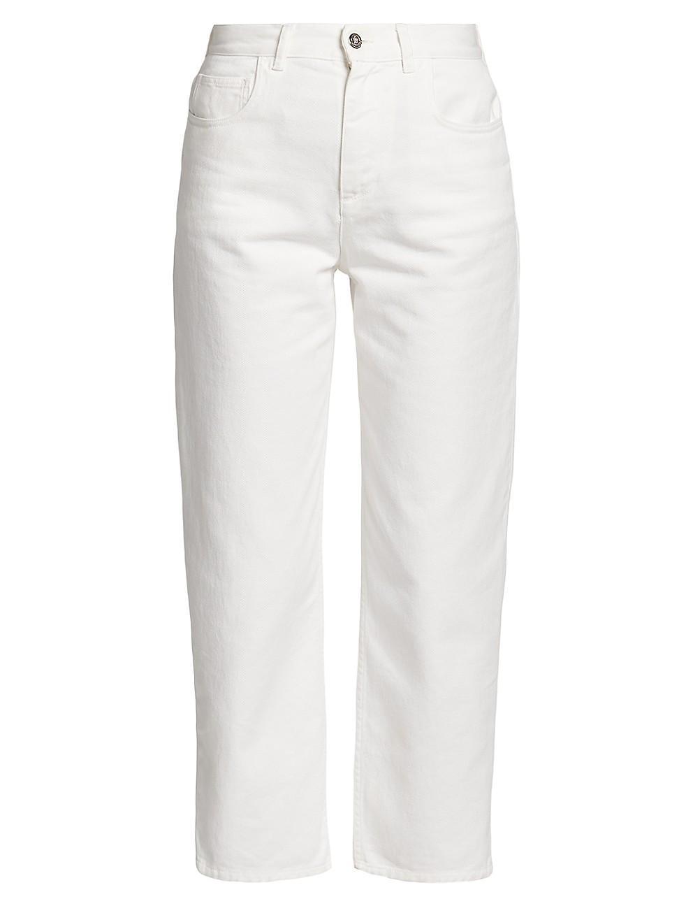 Womens Cropped Straight-Leg Jeans Product Image