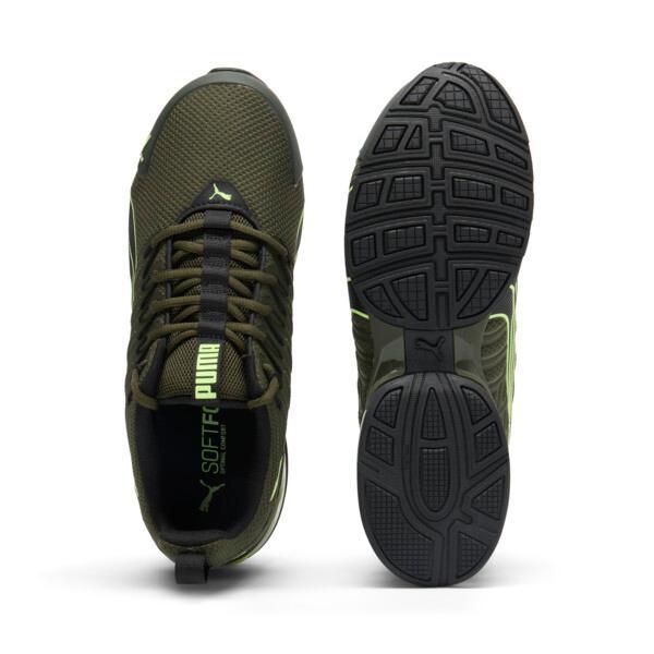 PUMA Voltaic Evo Wide Men's Running Shoes in Dark Olive/Fizzy Apple Product Image