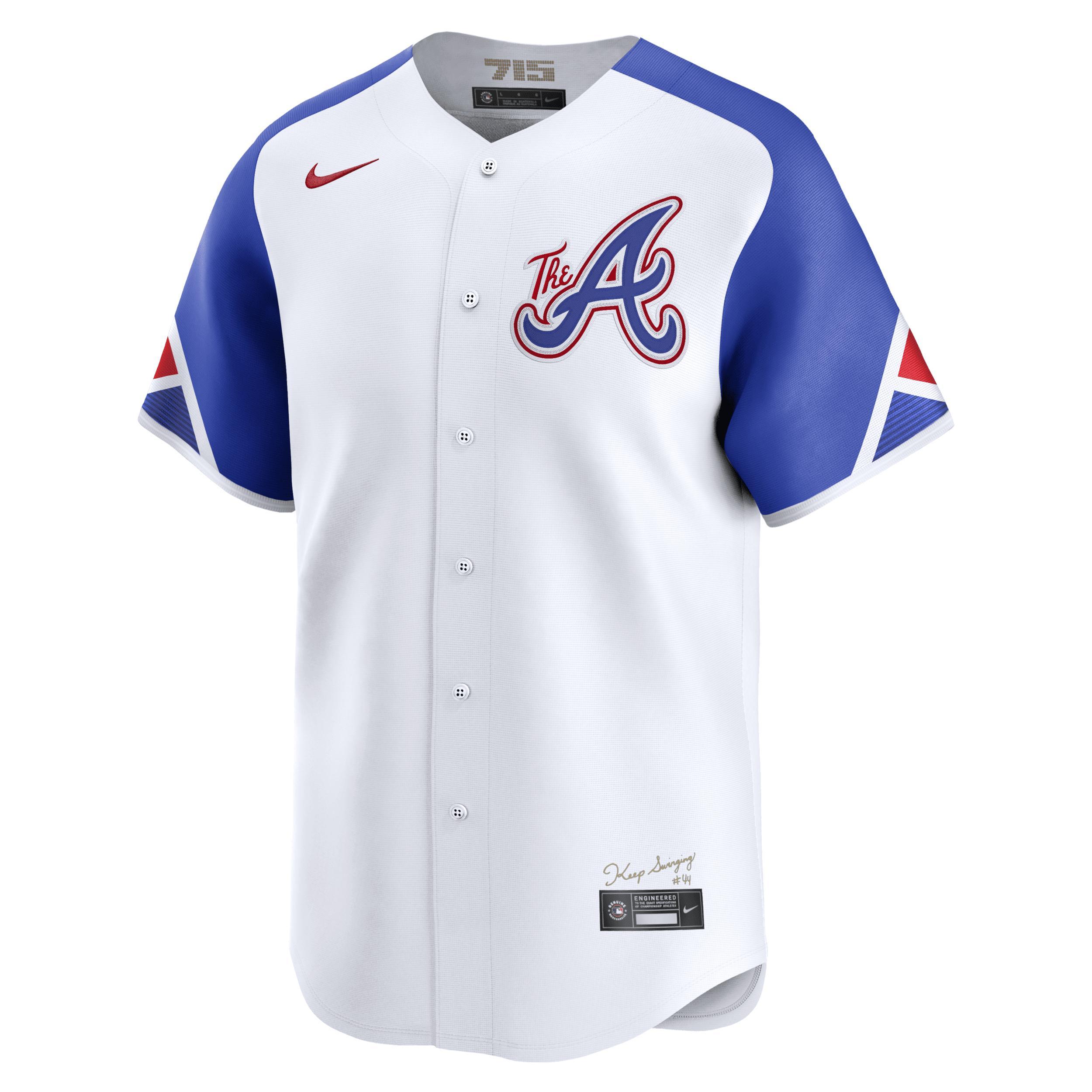 Nike Mens White Atlanta Braves City Connect Limited Jersey - White Product Image