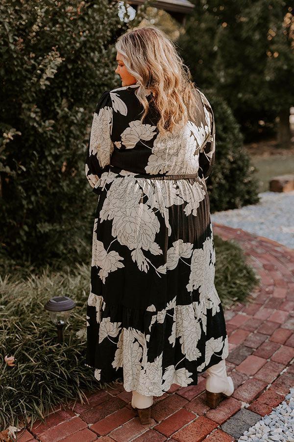 Bistro Bound Floral Midi in Black Curves Product Image