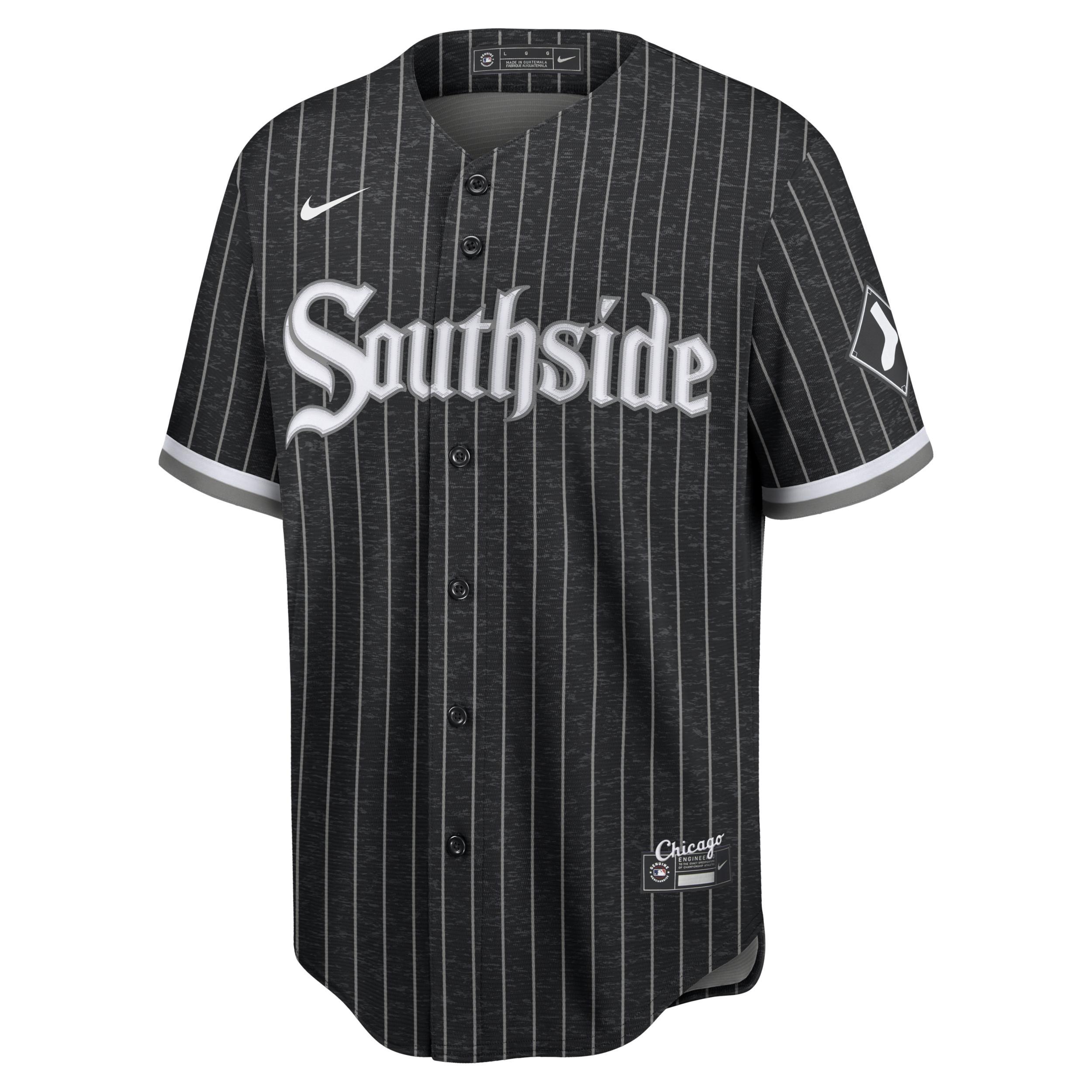 Nike Chicago White Sox Mens City Connect Replica Player Jersey - Yoan Moncada - Black Product Image