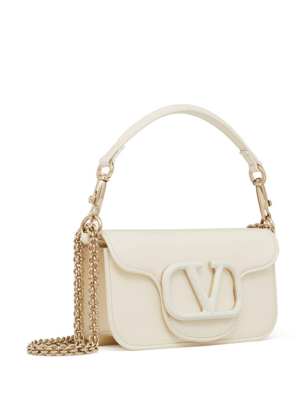 Locò Leather Shoulder Bag In White Product Image