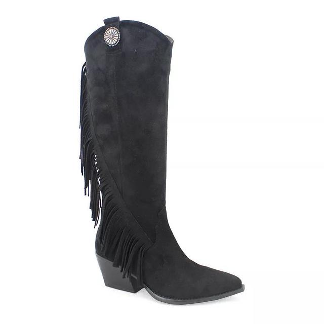 Yoki Gayle-29 Womens Knee-High Fringe Boots Product Image