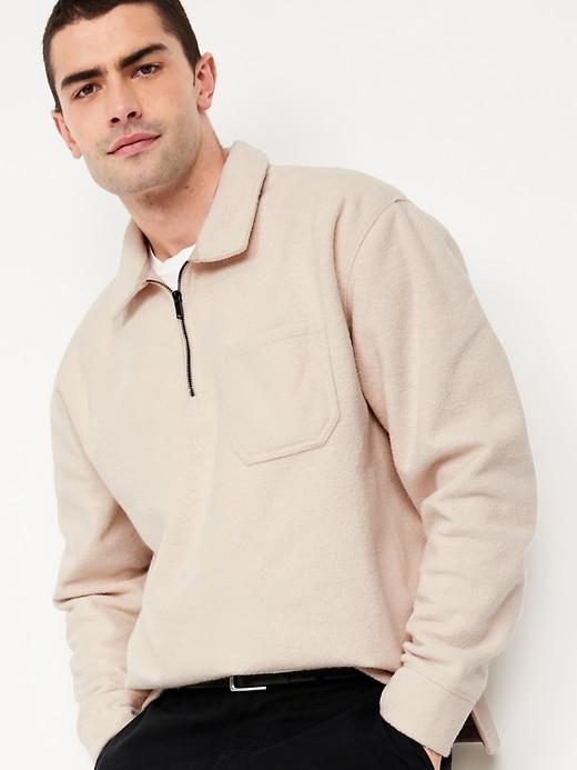 Terry Quarter-Zip Polo Product Image