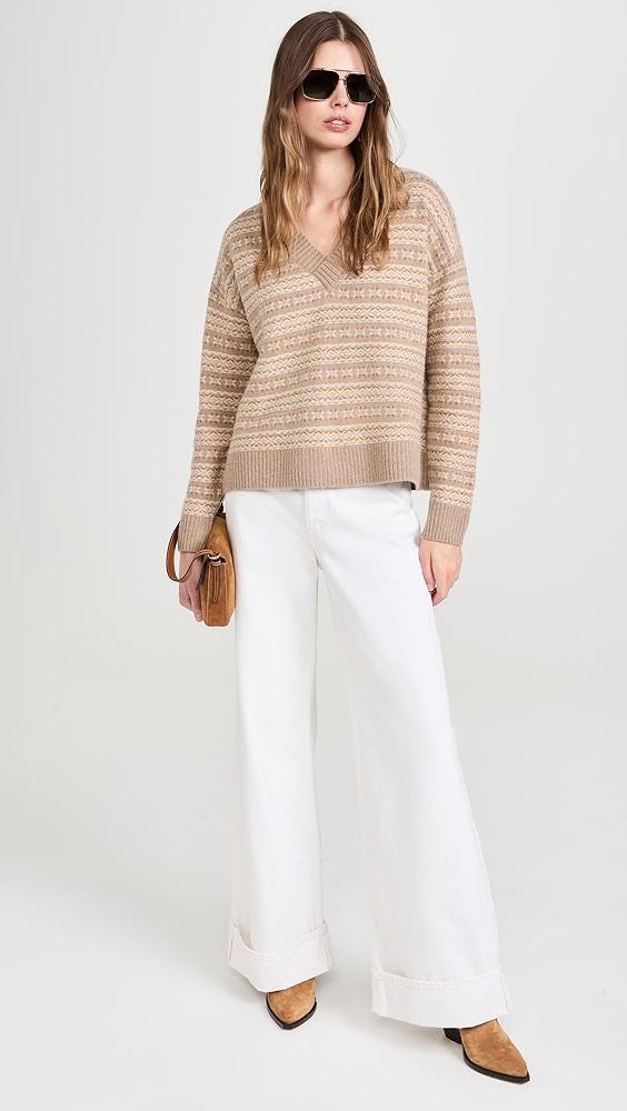 Faherty Highland Fair Isle V Neck Sweater | Shopbop Product Image