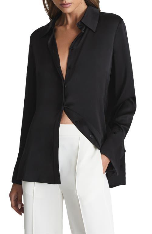 Womens Haley Silk Button-Front Shirt Product Image