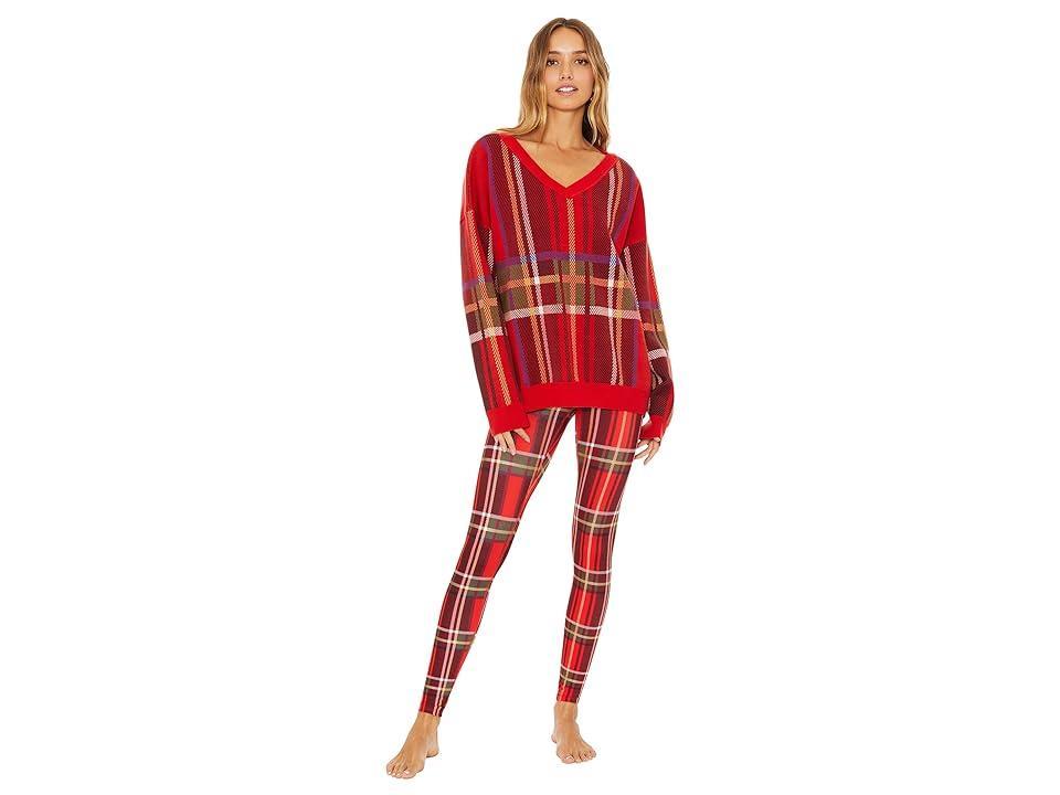 Beach Riot Joey Sweater (Holiday Plaid) Women's Clothing Product Image