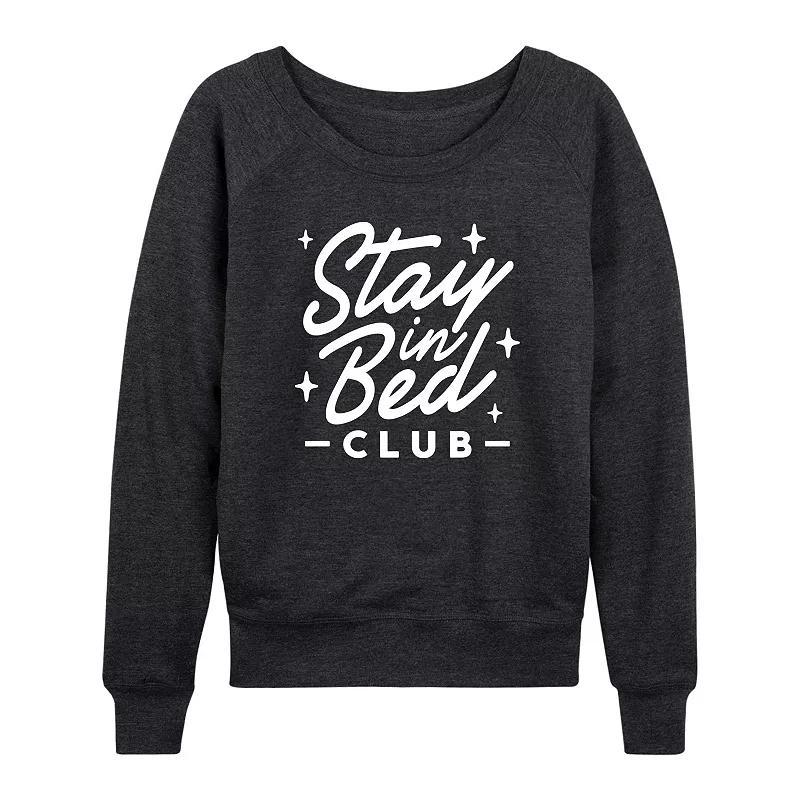 Womens Stay In Bed Club Pullover Heather Grey Product Image