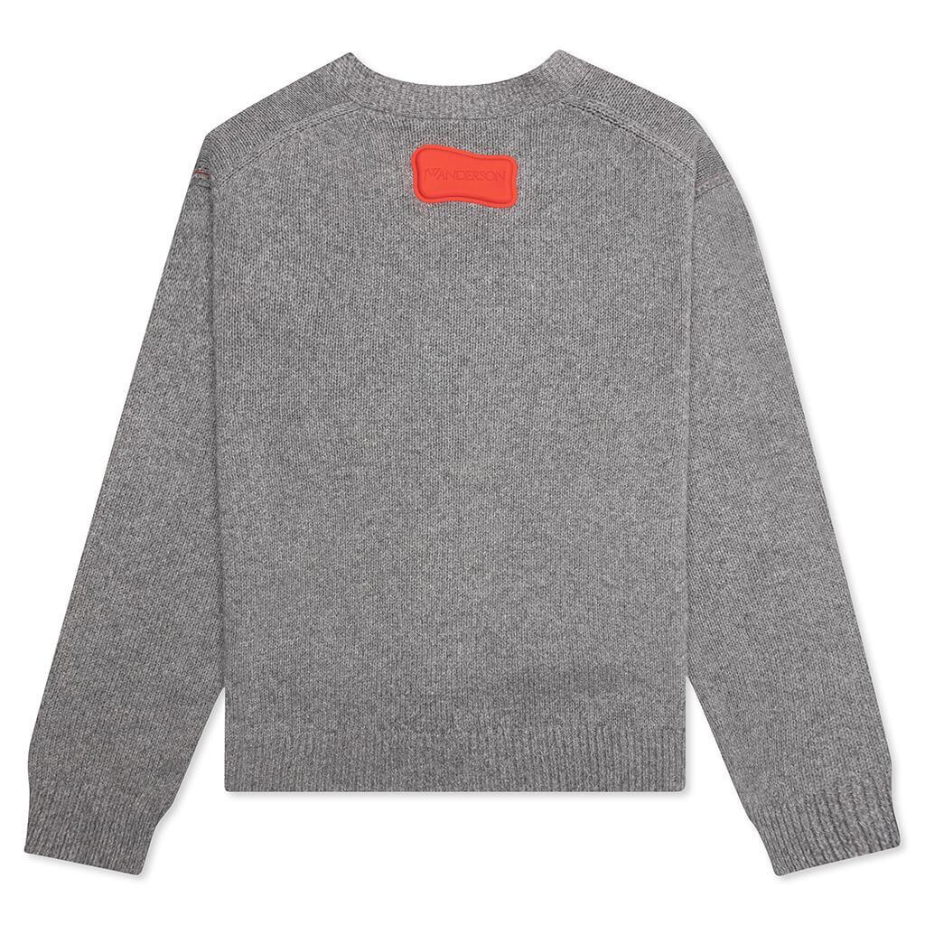 Contrast Pocket Cardigan - Grey Melange Male Product Image