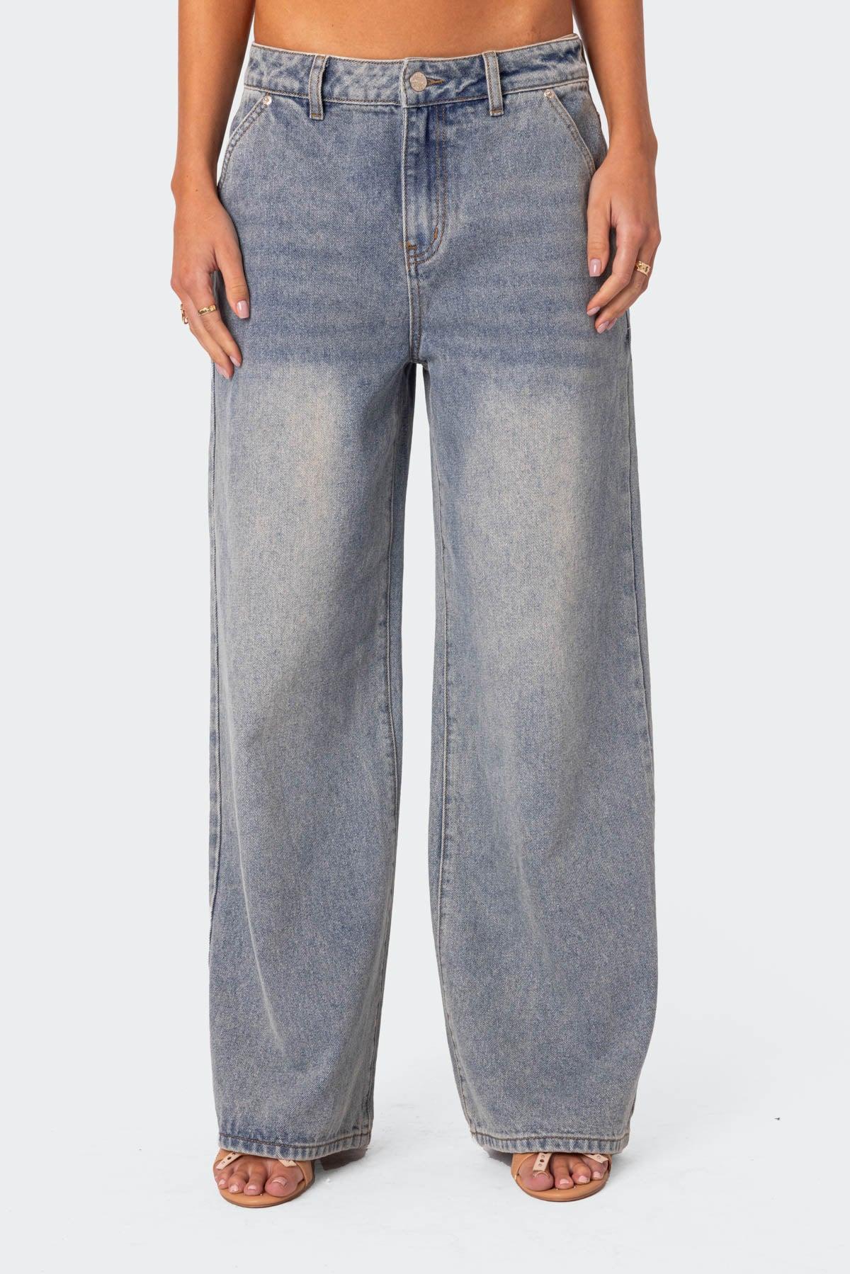 Myla Washed Wide Leg Jeans Product Image