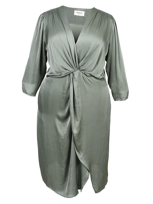 MAYES NYC Elvie Knot Satin Dress Product Image