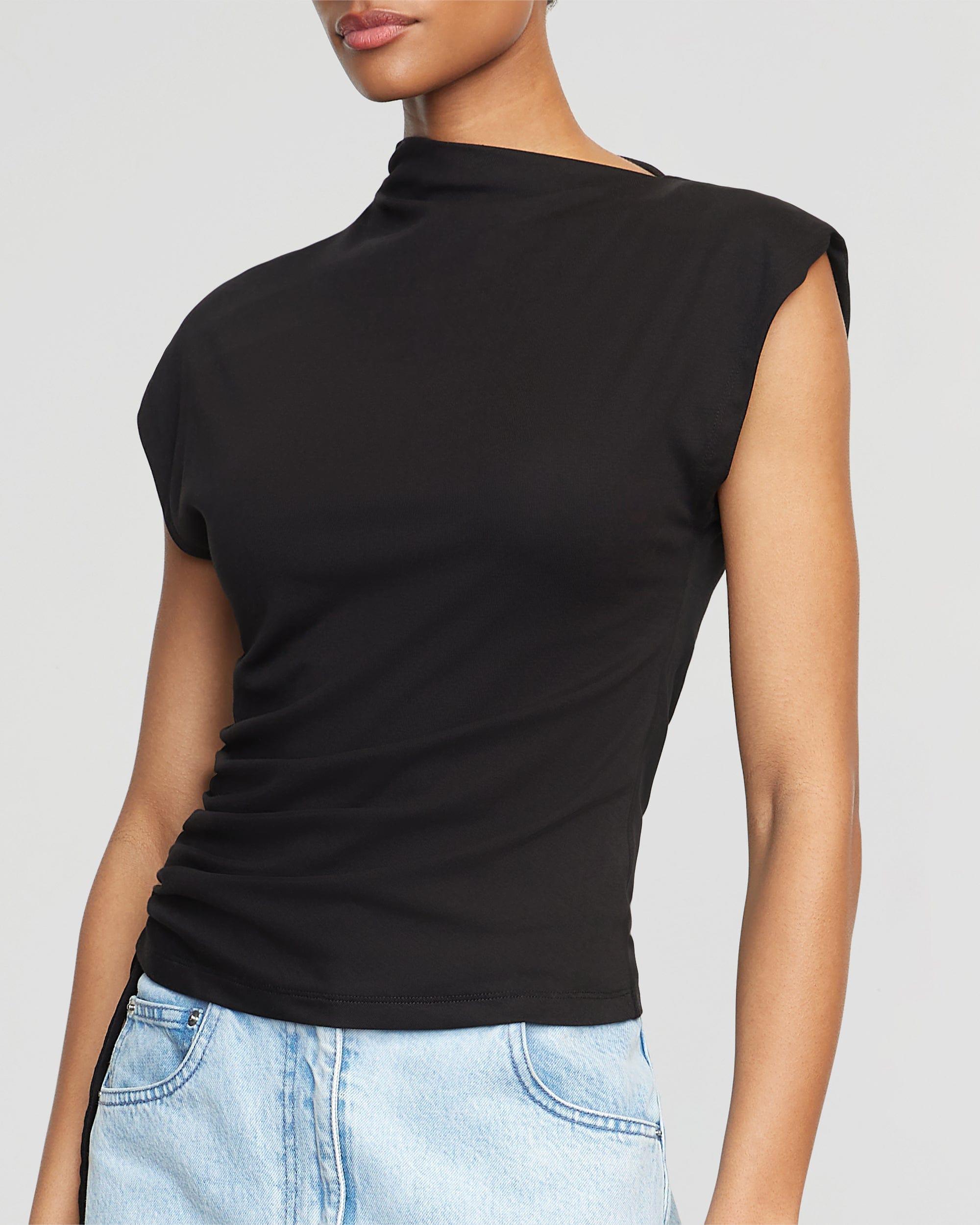 Jocelyn Asymmetric Ruched-Side Tee Product Image