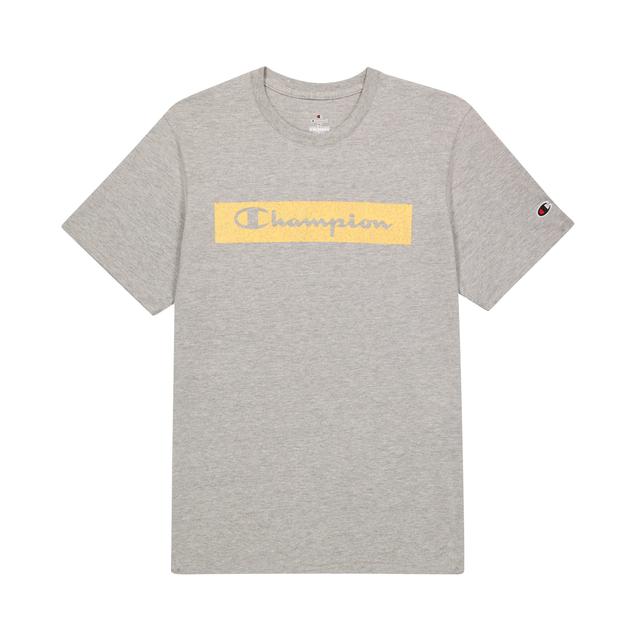 Mens Champion Classic Graphic T-Shirt, Script Florals Oxford Grey L Product Image