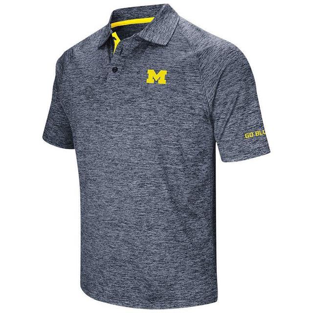 Mens Colosseum Michigan Wolverines Big & Tall Down Swing Polo Blue Product Image