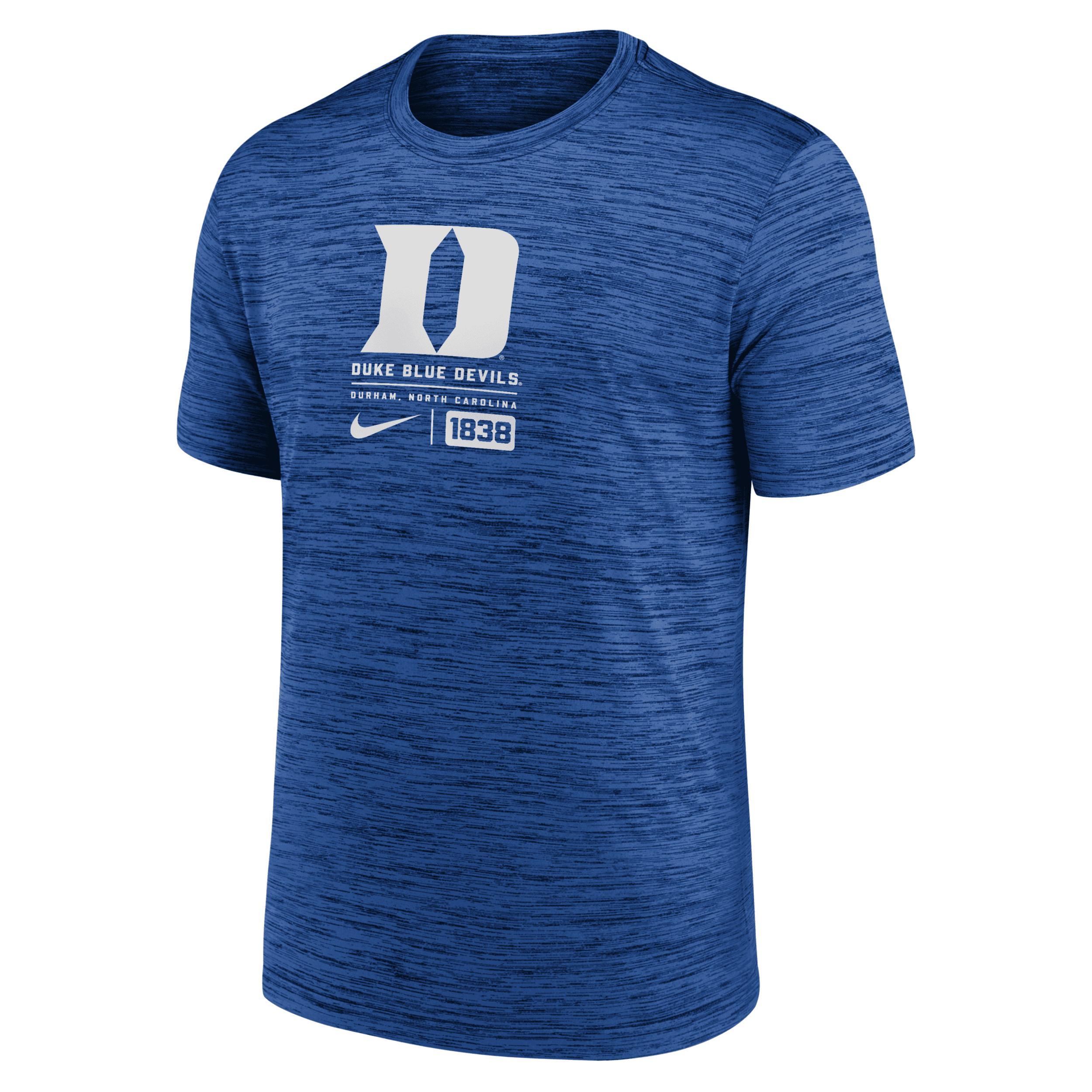 Duke Blue Devils Campus Center Block Velocity Nike Men's Dri-FIT College T-Shirt Product Image